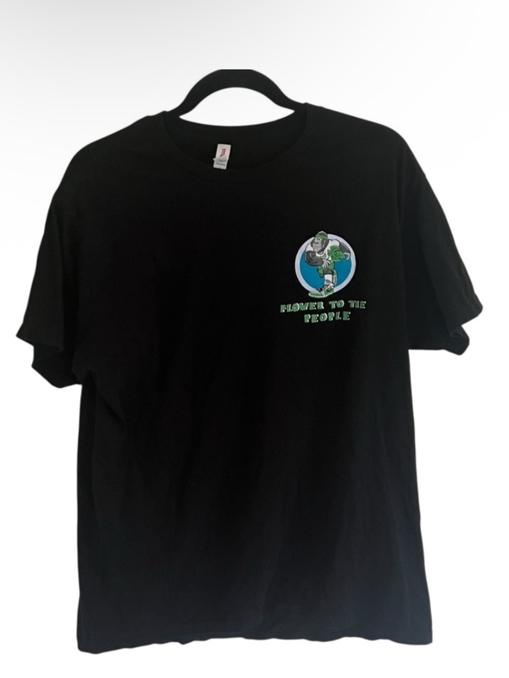 Flower To The People Black Short Sleeve Graphic T Shirt Tee Large